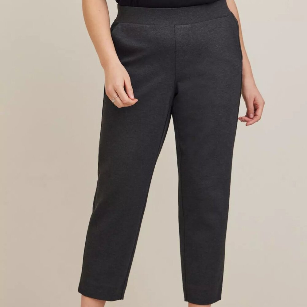 Pull-On Relaxed Taper Studio Luxe Ponte High-Rise Pant (Tall)